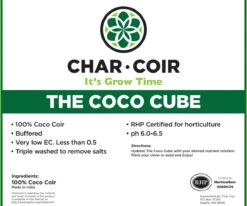 Char Coir Coco Cube RHP Certified Coco Coir, 2.25 L, Case Of 32