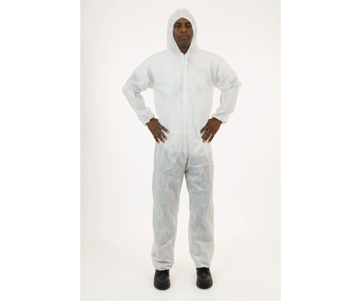 International Enviroguard White SMS Coverall With Hood 1 International Enviroguard White SMS Coverall With Hood