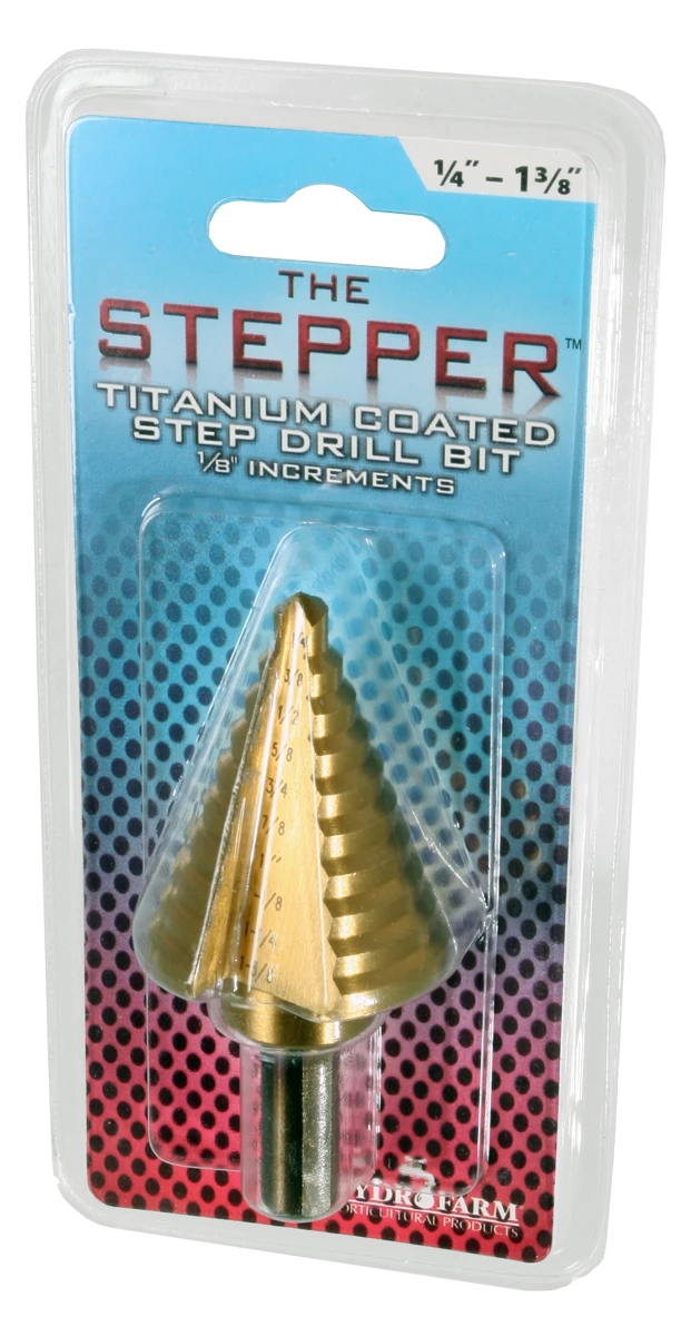The Stepper Titanium Step Drill Bit, 1/4″ To 1 3/8″ 1 The Stepper Titanium Step Drill Bit, 1/4″ To 1 3/8″