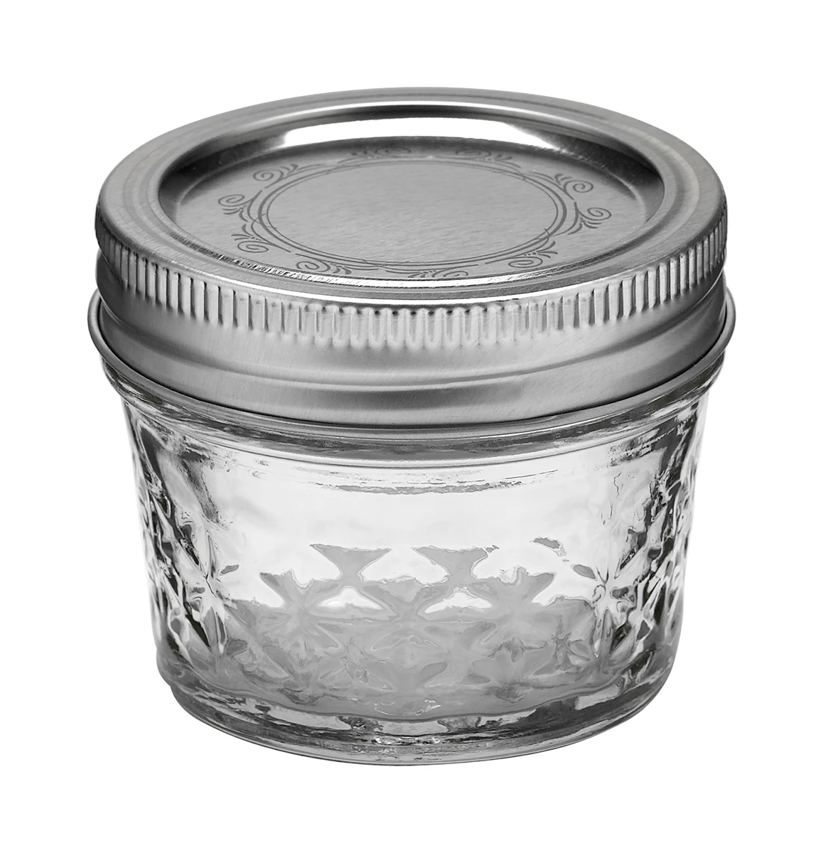 Ball Jar, 4 Oz, Quilted Crystal, Case Of 12 1 Ball Jar, 4 Oz, Quilted Crystal, Case Of 12