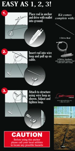 Saturday Solution 6 Piece Ground Anchor Kit