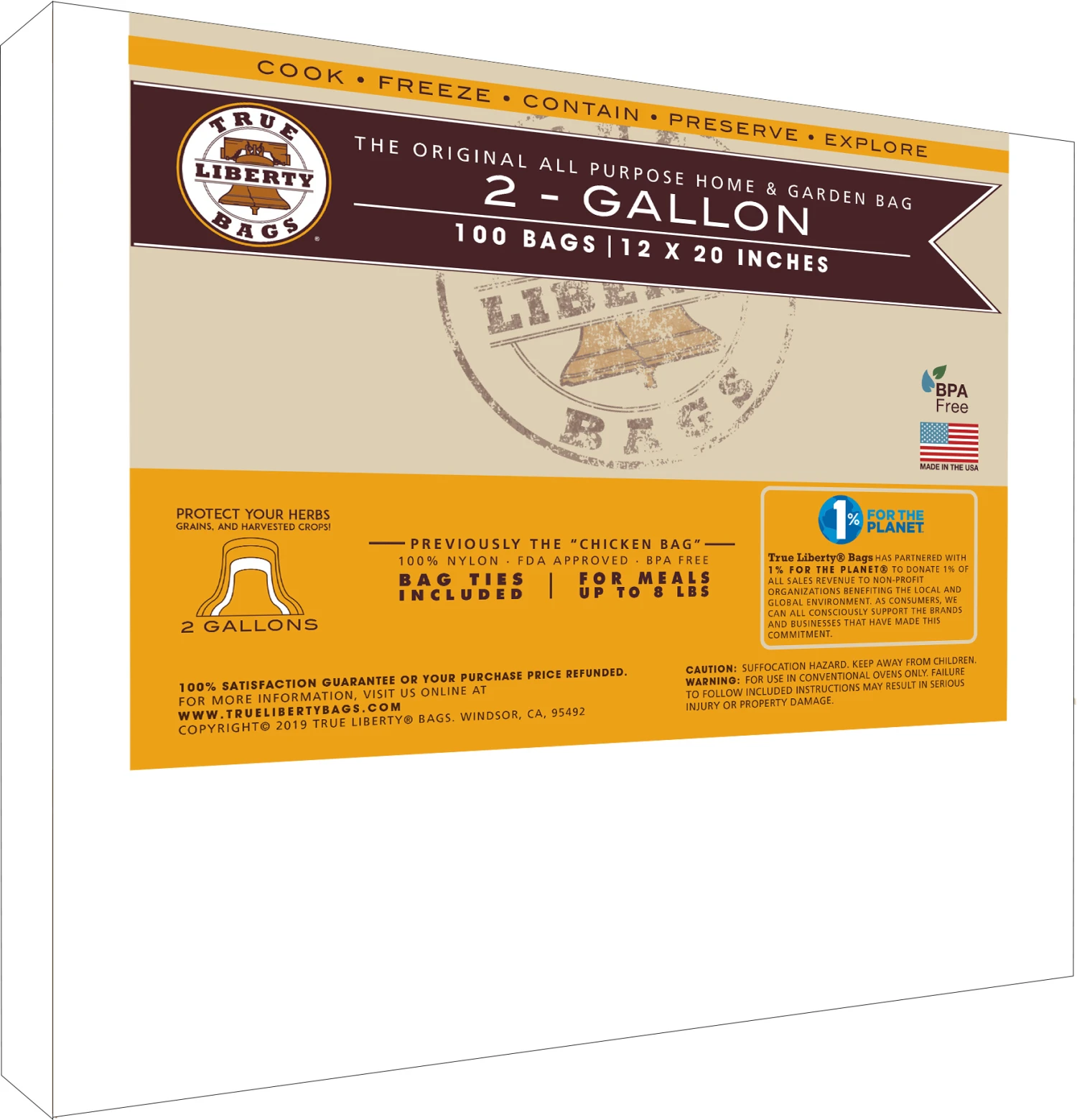 True Liberty Chicken Bags, Pack Of 100 1 True Liberty Chicken Bags, Pack Of 100