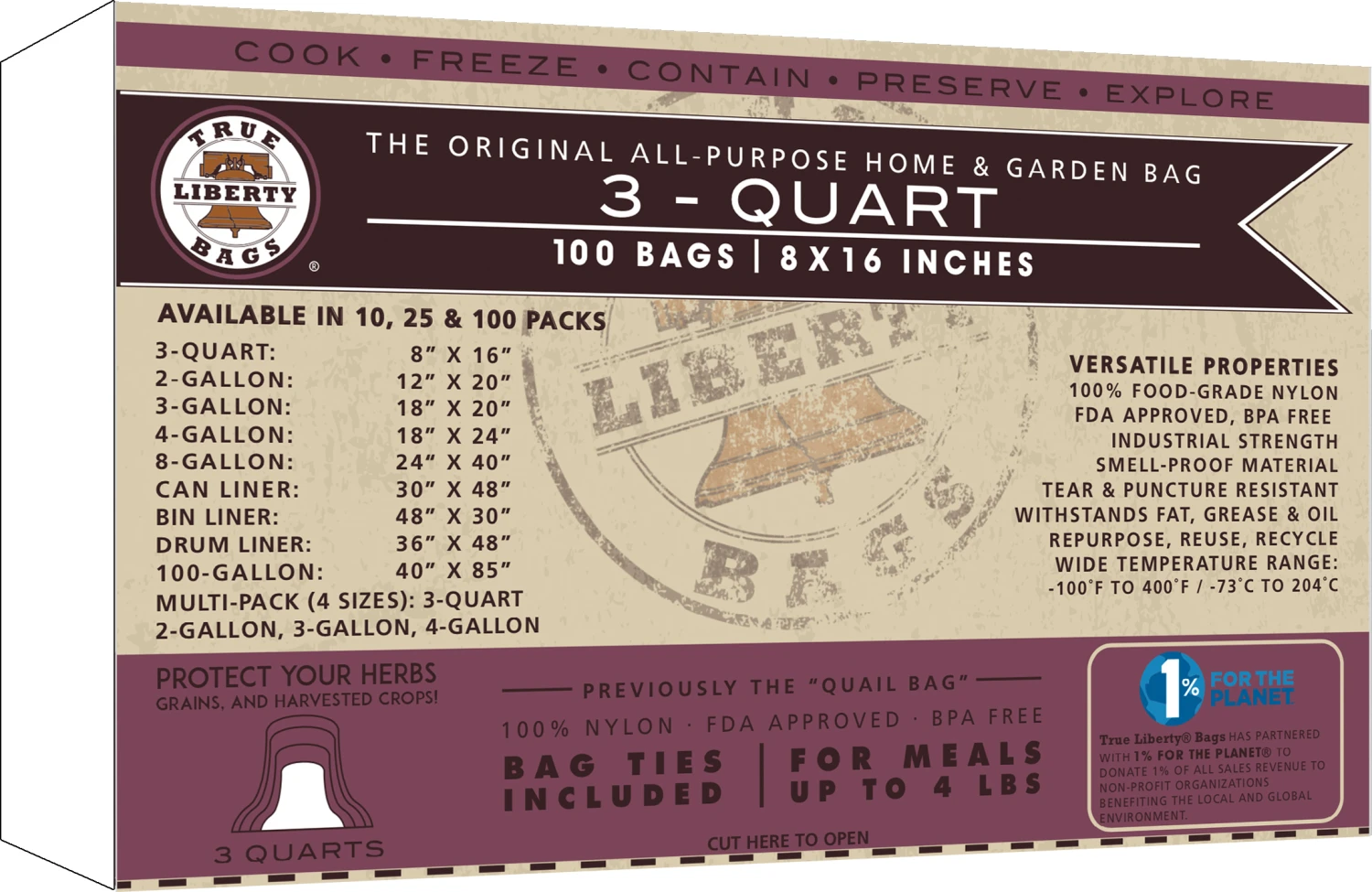 True Liberty Quail Bags, Pack Of 100 1 True Liberty Quail Bags, Pack Of 100